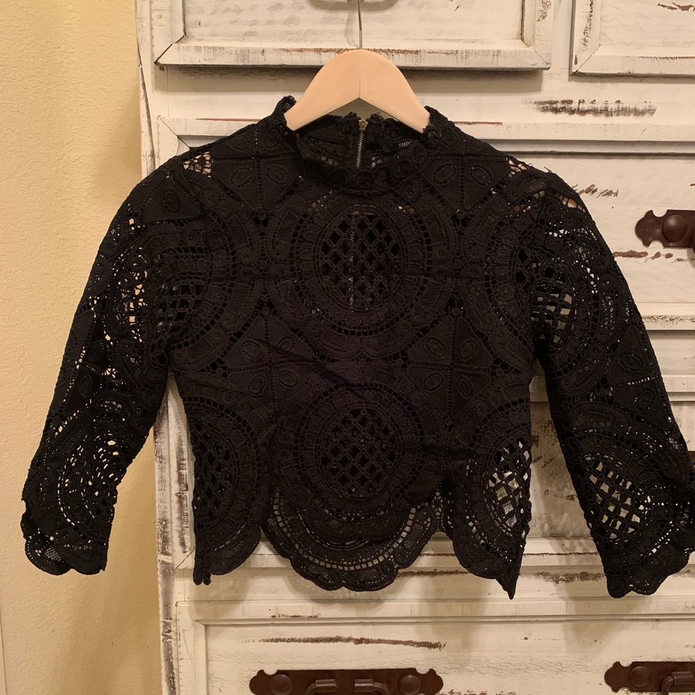 Forever 21 Lace Applique Top